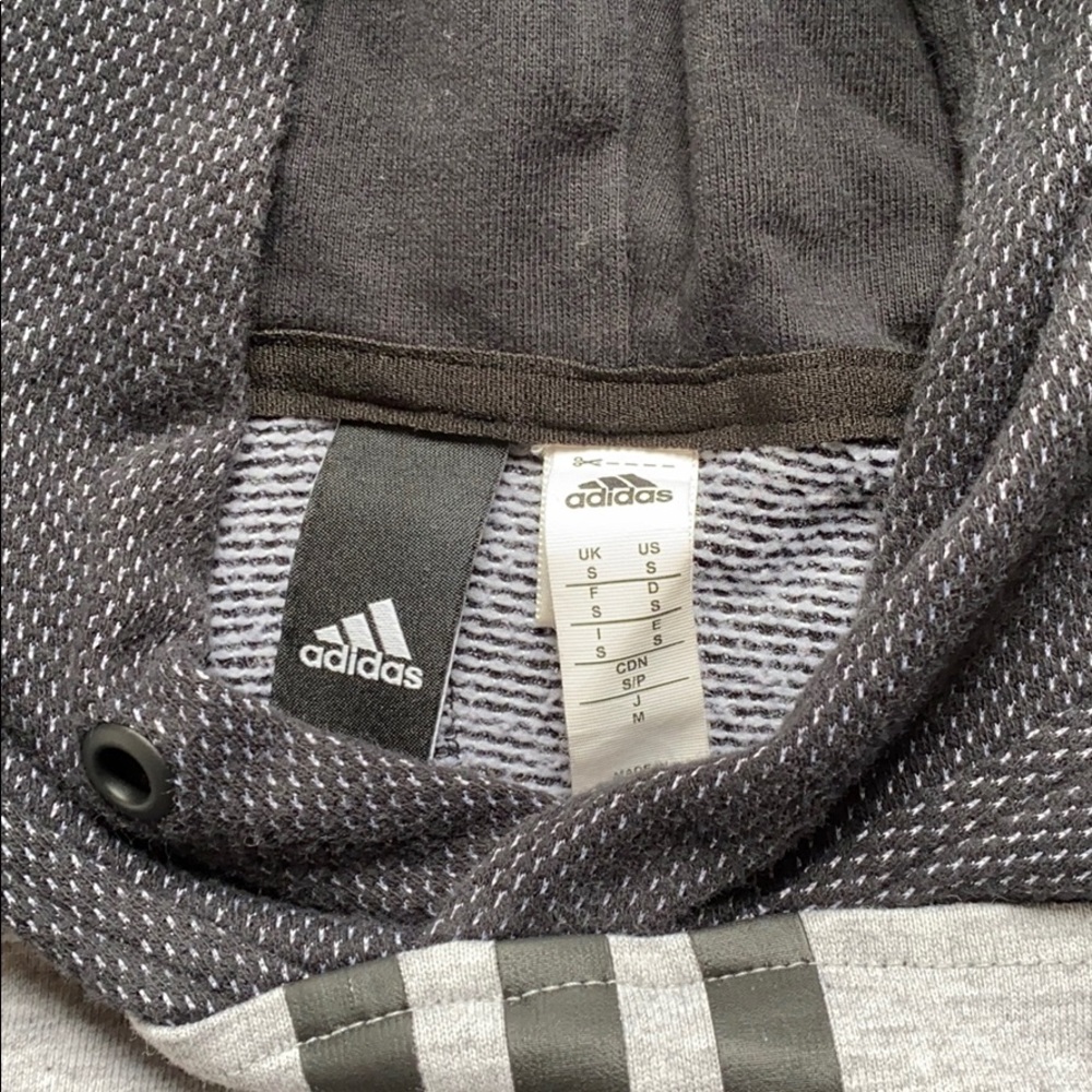 Grey and Black Adidas Hoodie - Picture 2 of 2